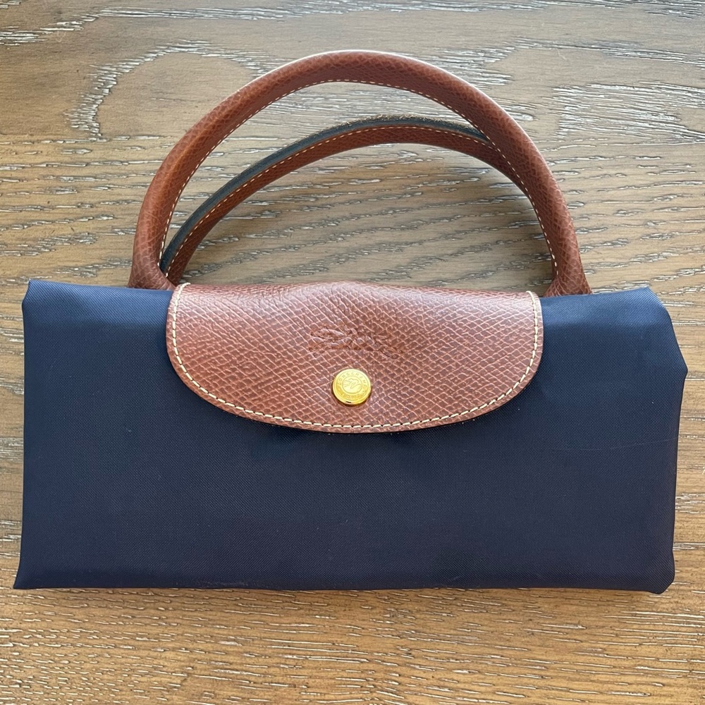 Longchamp Navy and Brown Travel Bag
